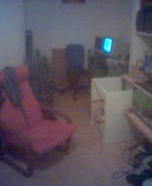 very blurry photo of my first dual screen setup